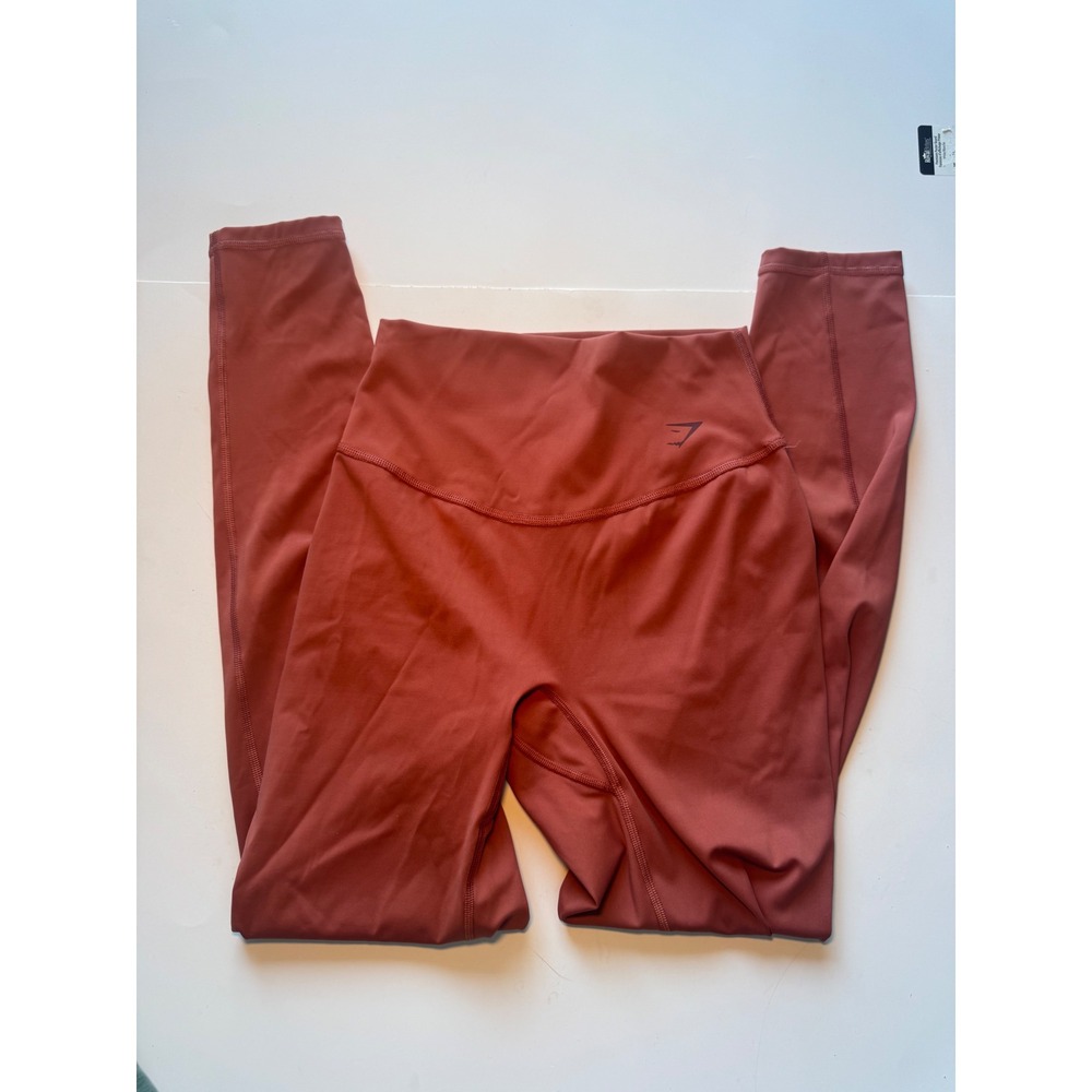 Gymshark Womens High Waisted Recycled Nylon Leggings Rust Rose Small B3A8M